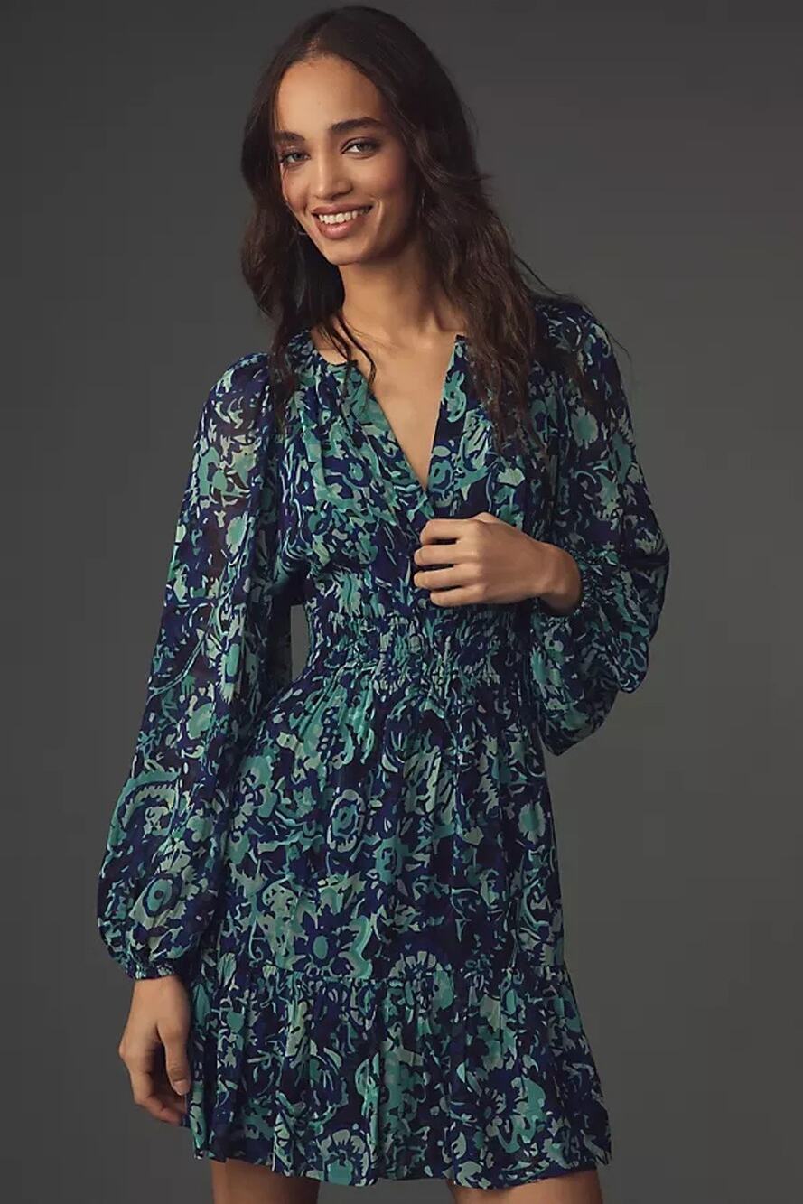 Anthropologie Somerset Long Sleeve Mini Dress